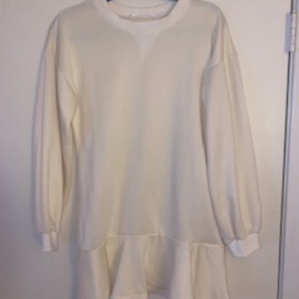 Goodnight macaroon sweatshirt dress with ruffle hem